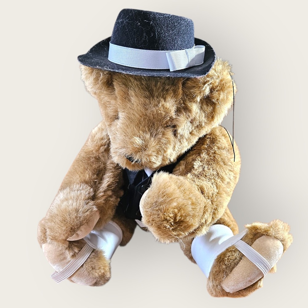 Vermont Teddy Bear Co Dapper Dress Up Plush Teddy Bear‎ with Hat Suit